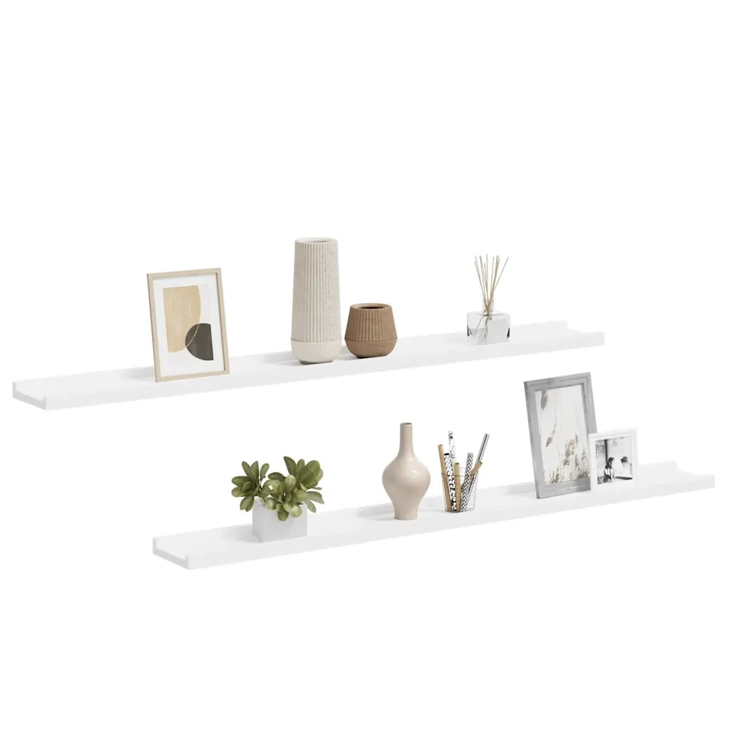 Mensole da Parete 2 pz Bianche 100x9x3 cm cod mxl 51119