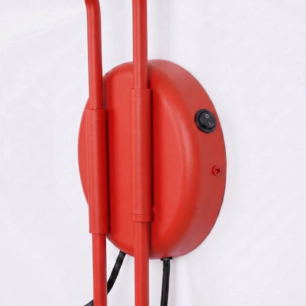 Applique NOX 2 rosso con interruttore