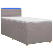 Letto box spring con materasso Tortora 80 x 200 cm Tessuto 3452286
