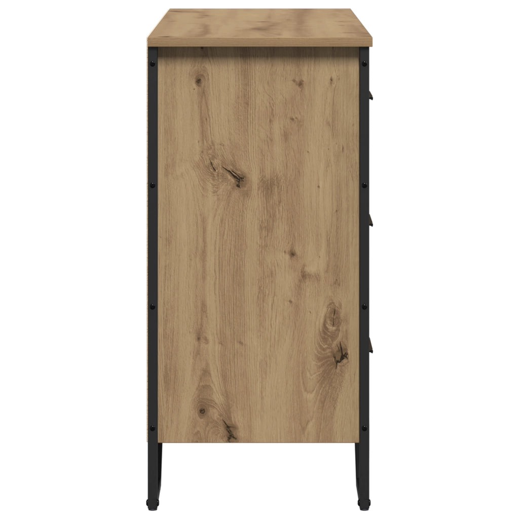 Cassettiera Rovere Artigianale 91x35.5x74.5 cm Legno compresso
