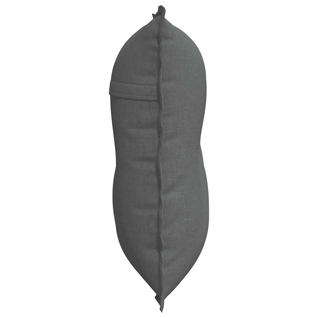 Cuscino per Schiena Grigio scuro 80 x 19 x 50 cm Tessuto