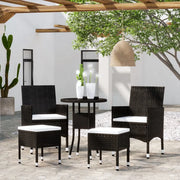 Set Divani da Giardino 5 pz in Polyrattan Nero 3058468