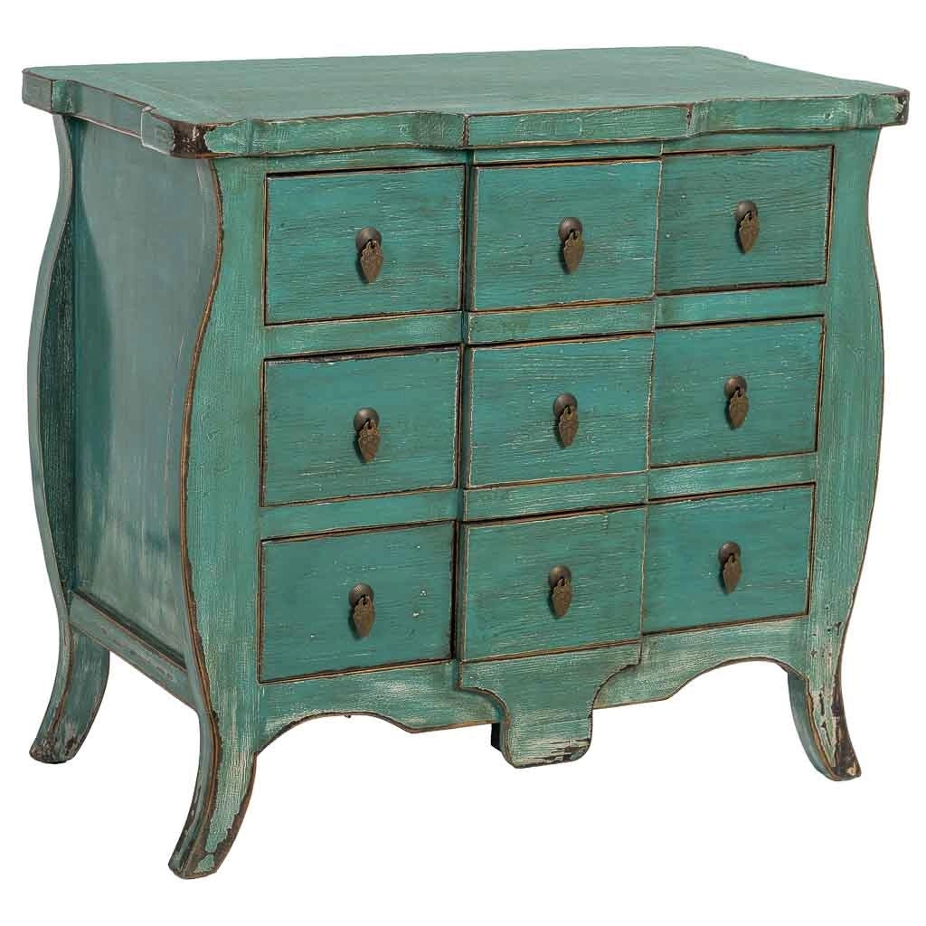 Mobile da ingresso in legno blu 90x48x80h cm