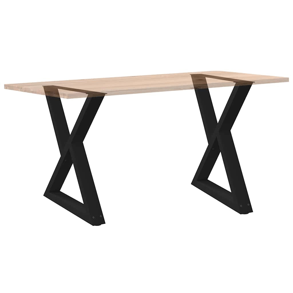 Set di 2 gambe regolabili per tavolo da pranzo 70 x 72 cm design moderno stabili acciaio nero 02_0057010