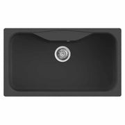 Lavello Elleci Incasso 1 vasca 86x50 Fox 360 Granitek Nero LGF36040