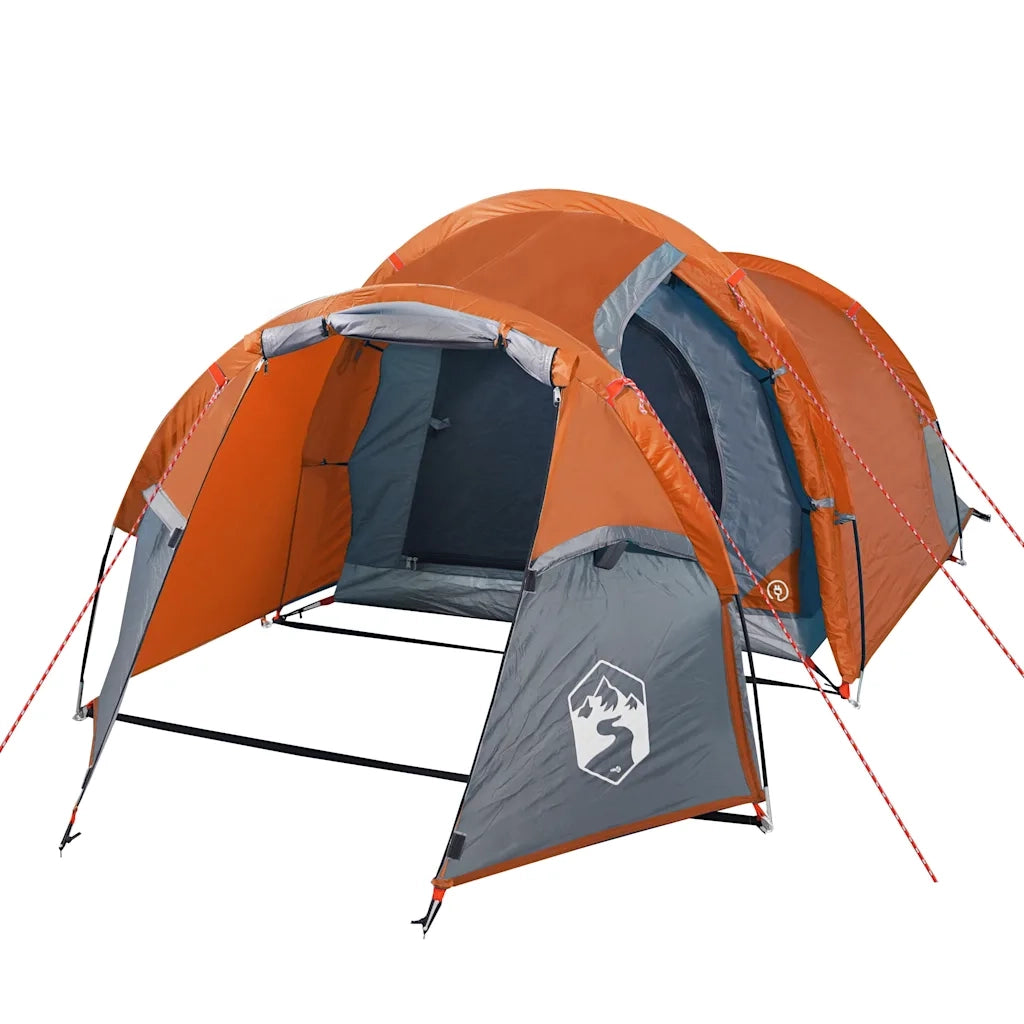 Tenda da Campeggio a Tunnel 2 Persone Arancione Impermeabile 94388
