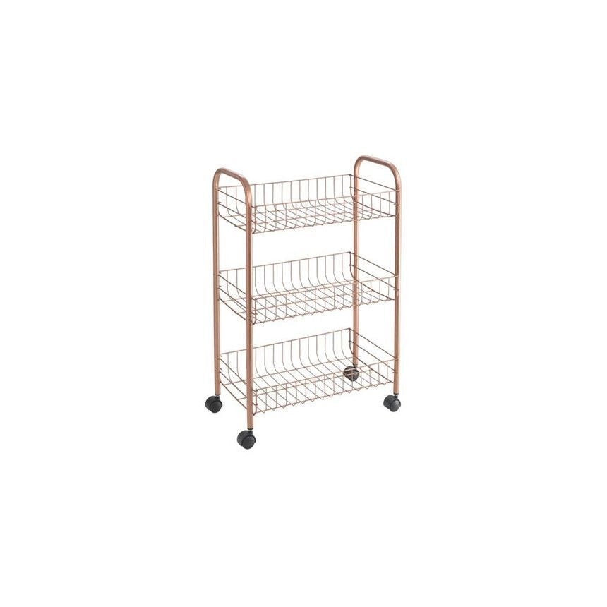 Metaltex Carrello da cucina a 3 Piani rame