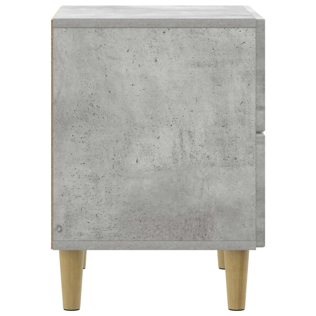 Armadio da Notte 2 pcs Grigio Cemento 43 x 34,5 x 48 cm