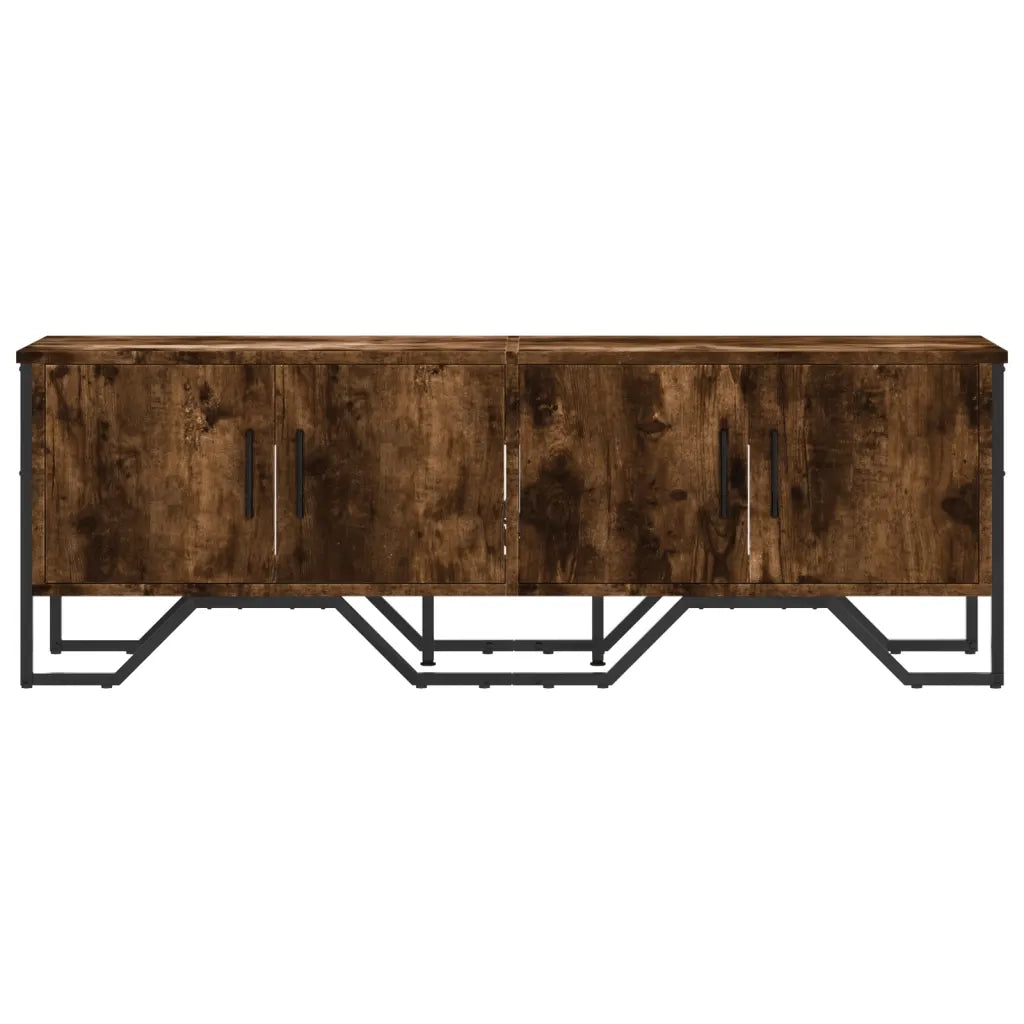 Mobile Porta TV Rovere Fumo 122x34x41 cm in Legno Multistrato