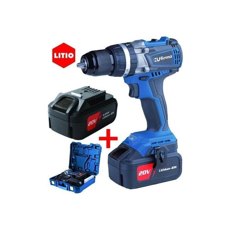 HU-Firma Trapano Brushless HU-t20b Li 2 Battery 20V-4ah