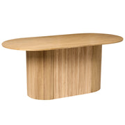 Tavolo da pranzo 180 x 90 cm Gambe in legno massello Impiallacciatura rovere chiaro