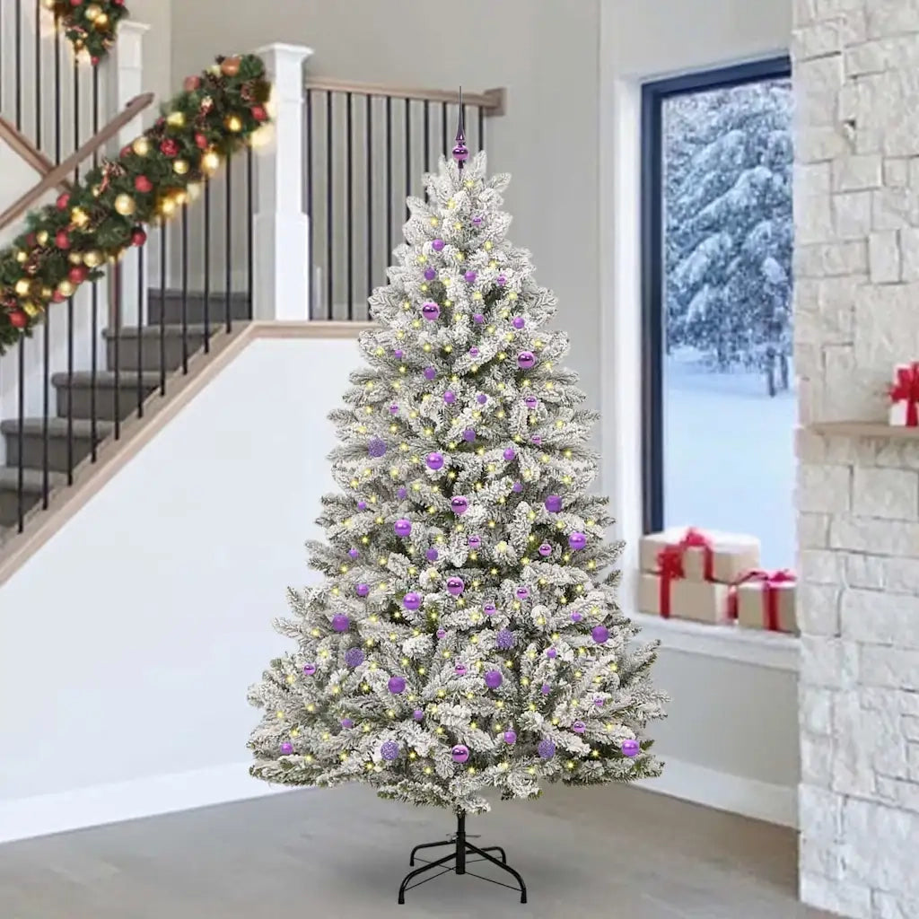 Albero di Natale | Decorazioni natalizie artificiale con 300 LED Verde e Bianco 240 cm