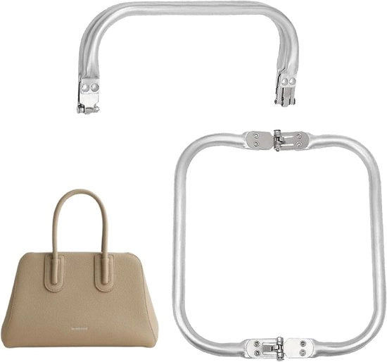 Frametti per Borse in Alluminio - Maniglie a Mano - Set da 2 - Chiusure per Borse - Riparazione Borse Fai da Te - Frame Artigianale - Accessori per Cacciaviti
