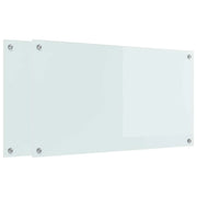 Set di 2 paraschizzi moderni per cucina resistenti al calore 90 x 50 cm in vetro temperato bianco 02_0056289