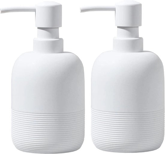 Dispensatore di sapone liquido per mani - 2 pezzi - bianco