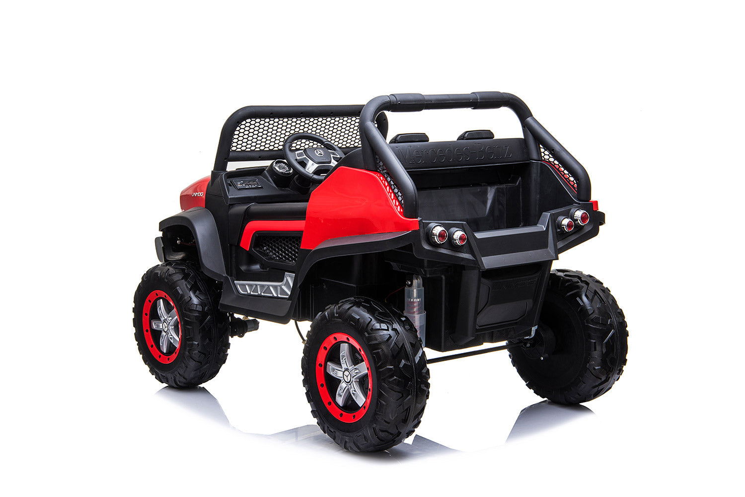 Macchina Elettrica per Bambini 12V con Licenza Mercedes Unimog Rossa
