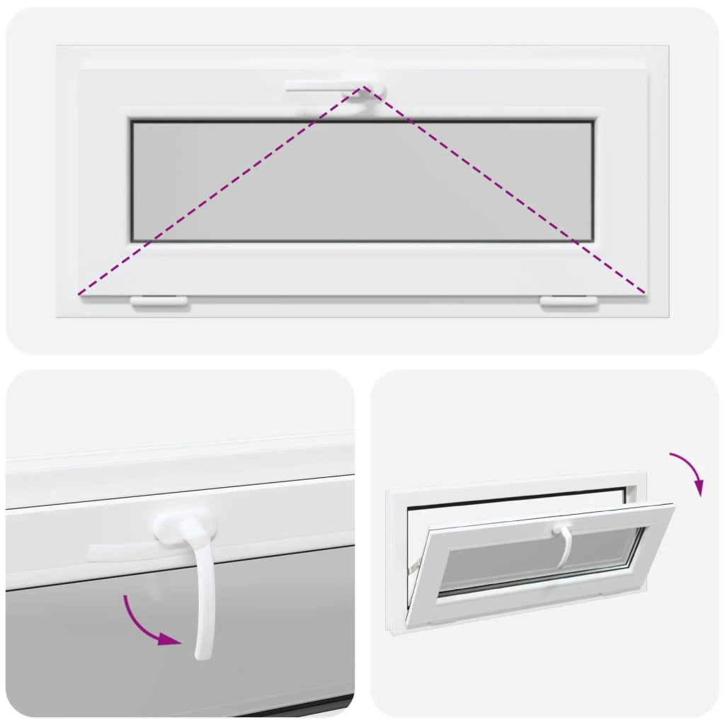 Finestra per Soffitta RISOR 90 x 40 cm PVC e Vetro Bianco CFW4994916