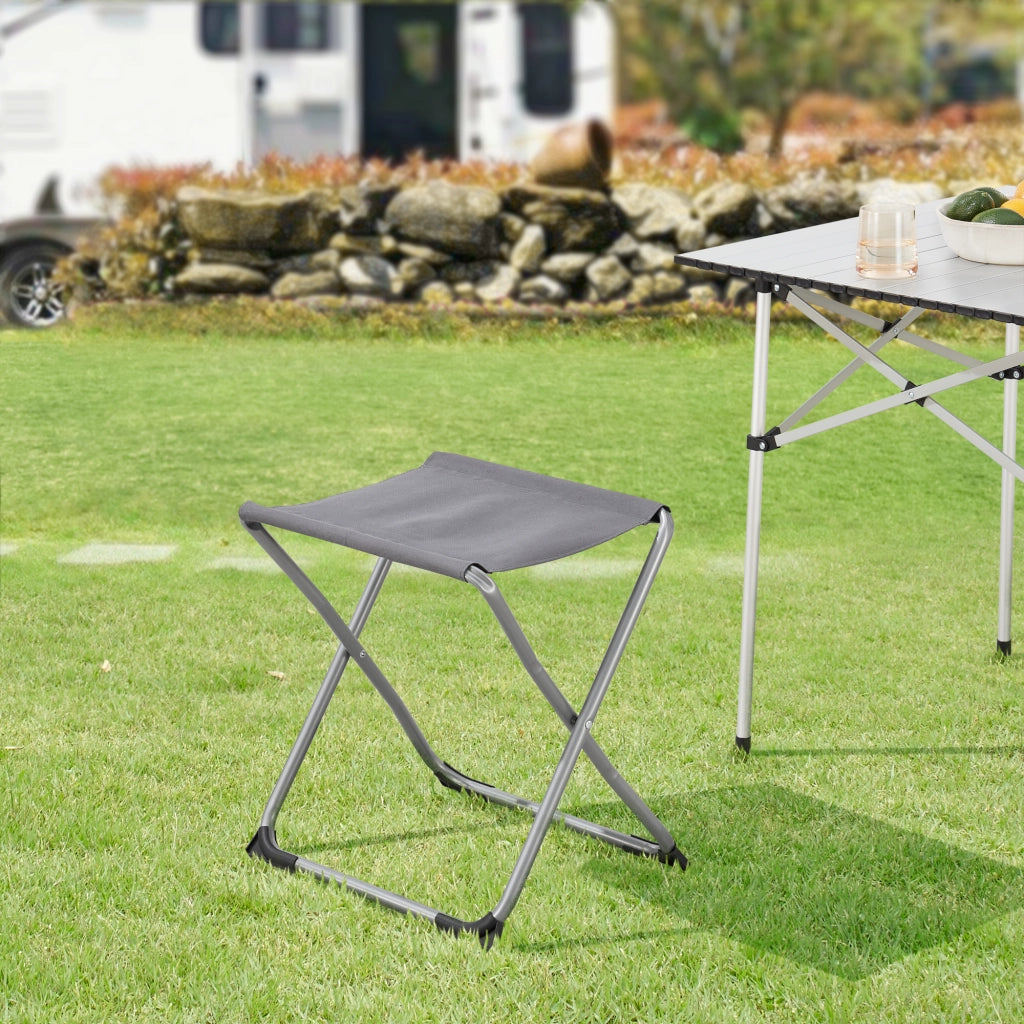 Mobiletto 2in1 da Campeggio Barete Sgabello Tavolino Pieghevole [en.casa]