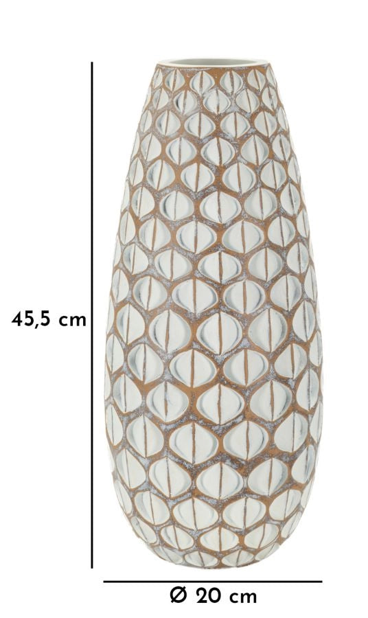 Vaso Resina Tibet Cm Ø 20X45,5 Design Moderno Elegante