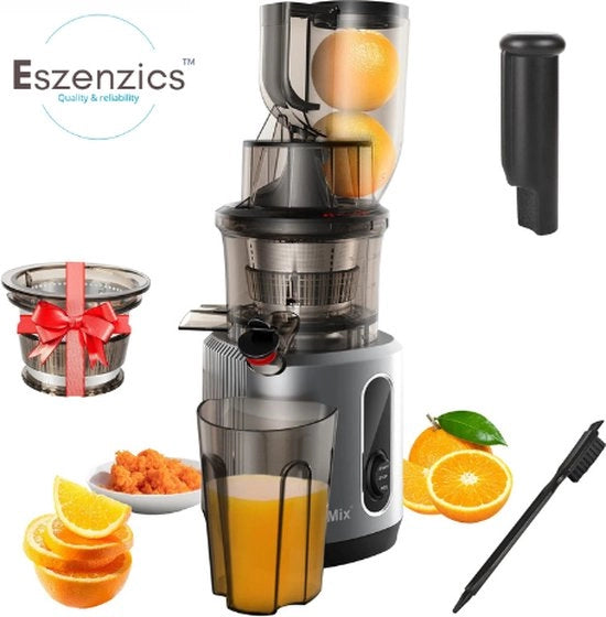 Juicer XL - 200W Blender - Centrifuga per Succo Lento - Ingresso Extra Largo - Frutta e Verdura - Facile Pulizia