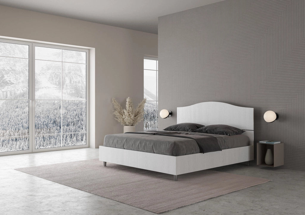 Letto matrimoniale senza rete 160x200 noce Dores