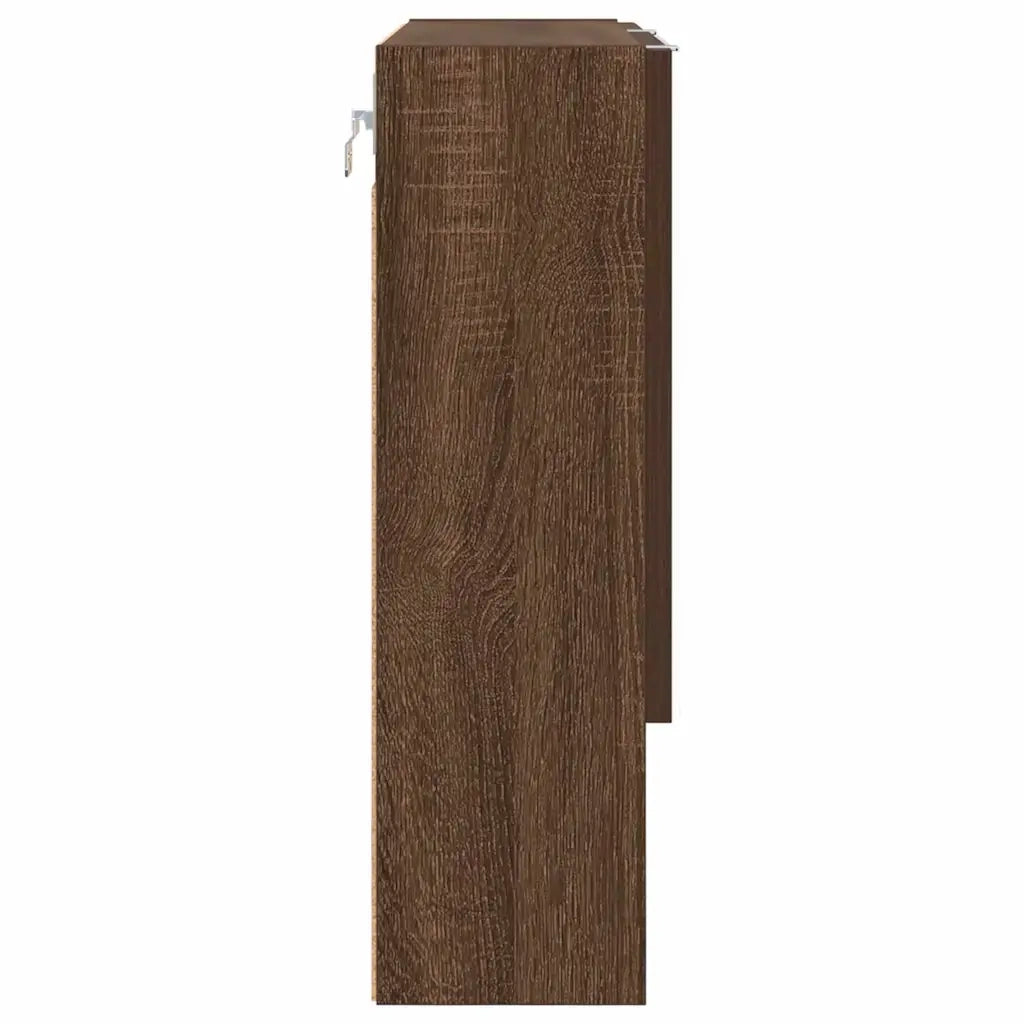 Mobiletto per specchio con porta Rovere Marrone 59 x 17 x 55 cm