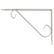Trade Shop - Reggimensola Supporto Staffa Reggi Mensola In Ferro Battuto 19x24cm Bianca -