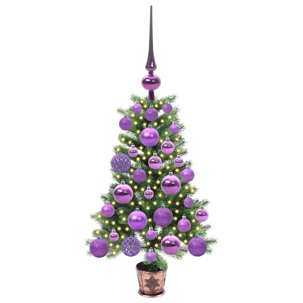 Albero di Natale con 150 LED con supporto Verde 65 cm PE 3396297
