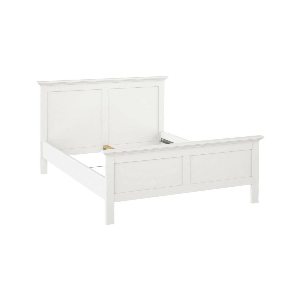 Letto piazza e mezza Armungia, Sommier per camera da letto, Giroletto per stanza, Struttura porta materasso, 213x172 h110 cm, Bianco