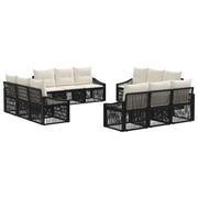 Set Divano da Giardino 12 pcs Nero polyrattan 3435955