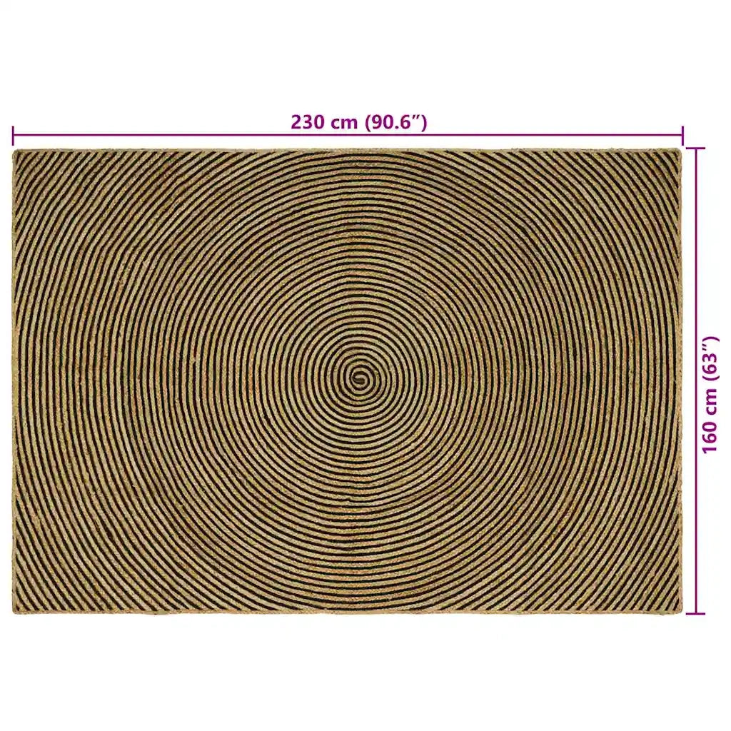 Tappeti per area Nero 160 x 230 cm Juta 42010745