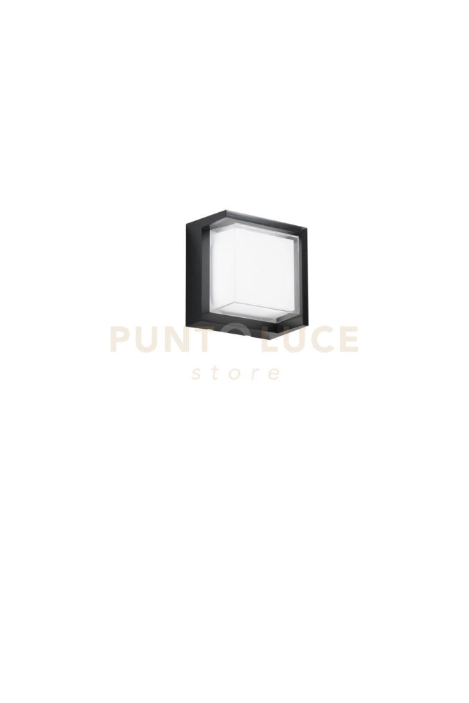 APPLIQUE LED BLOCK NERO QUADRATO 15W 1880LM CCT 3000 E 4200 E 6500K 16X16X10CM