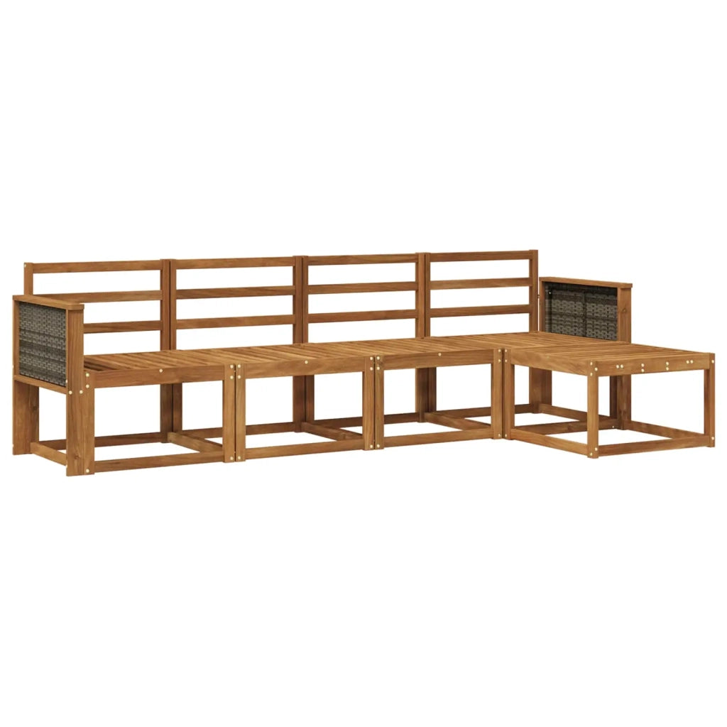 Set di divani da esterno 5 pcs Naturale