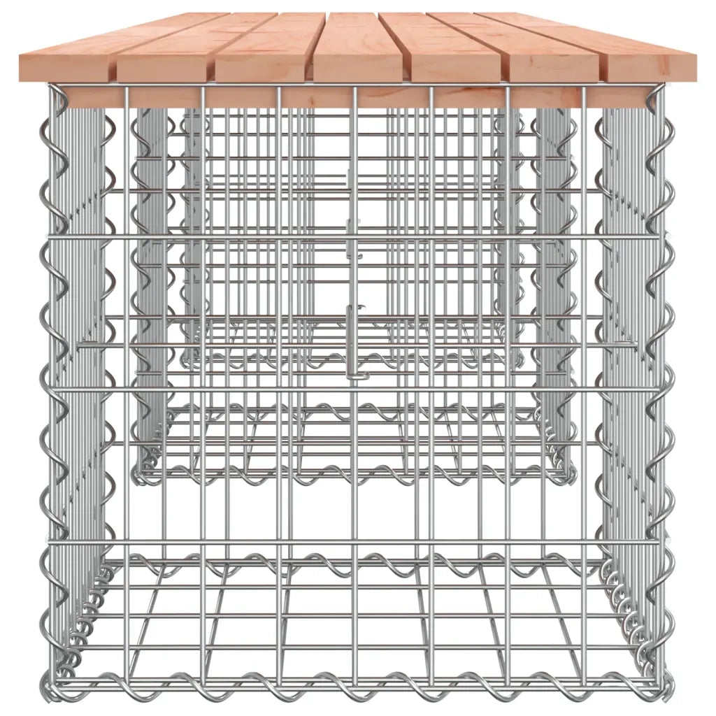 Panca da Giardino Design Gabbione 203x44x42 cm Massello Douglas 834342