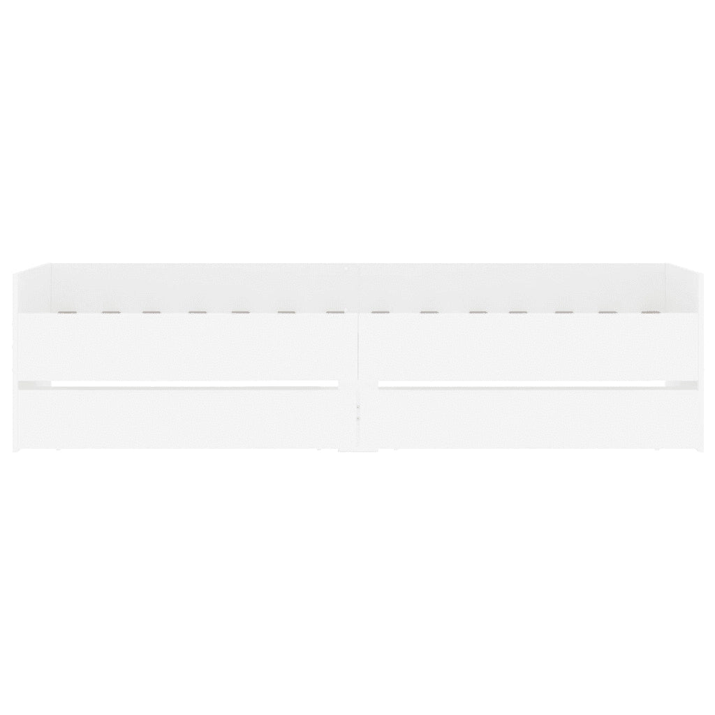 Giroletto con Cassetti-Struttura Letto con contenitore Bianco 100x200 cm 886796