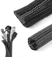 Organizzatore di cavi 2M - Protezione cavi per animali domestici - Protezione cavi per angoli - per cavi USB, cavi, cavi elettrici, cavi audio e video - Nero (13mm)