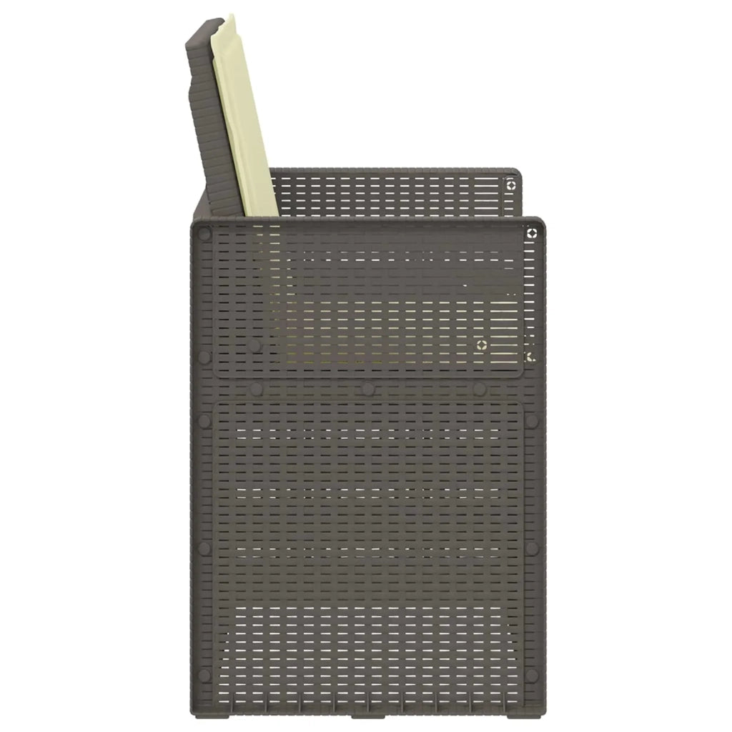 Sedie da pranzo da giardino 2 pcs Grigio chiaro e panna PP