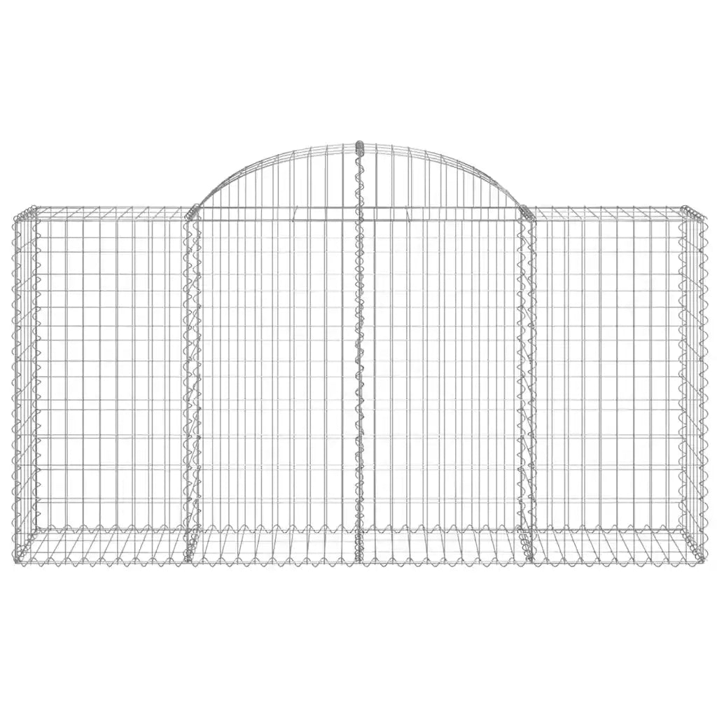 Cesti Gabbioni ad Arco 18 pz 200x50x100/120 cm Ferro Zincato 3146334