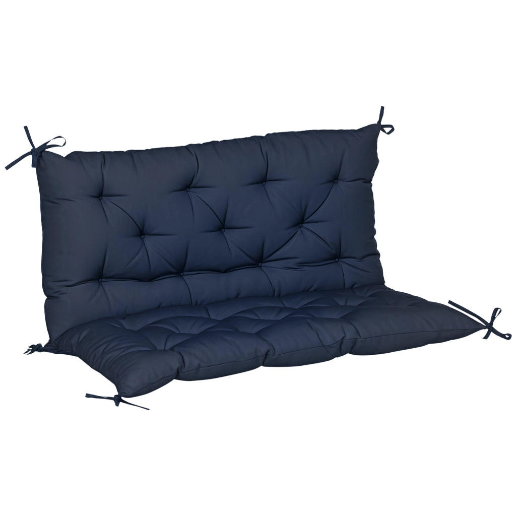Cuscino per divano da giardino 2 posti ¨C zephmum ¨C blu scuro 100x98x8 cm
