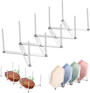 Accessori multifunzionali per griglia, organizzatore per pentole e panni, supporto per teglie da cucina e barbecue, ripiano telescopico in acciaio inossidabile, supporto ribaltabile per teglie da BBQ.