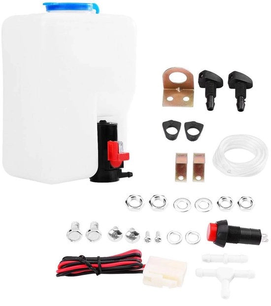 Ricambi per Auto - Kit di Pulizia - Bottiglia di Pulente - Pompante di Parabrezza Universale - Compatta e Pratica - 1,2 L - Attrezzatura di Pulizia - Adatta per Veicoli Classici