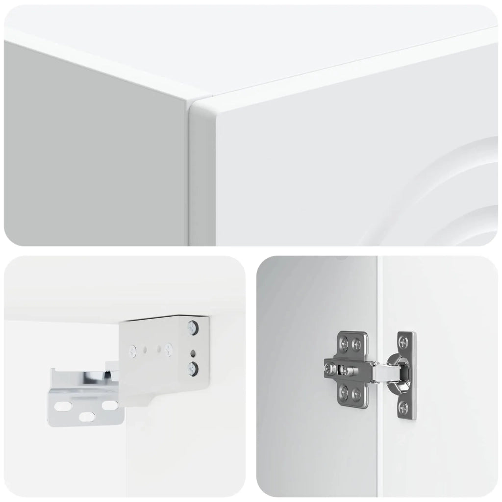 Mobiletto a muro Bianco 33 x 34,5 x 90 cm Legno ingegnerizzato 898075