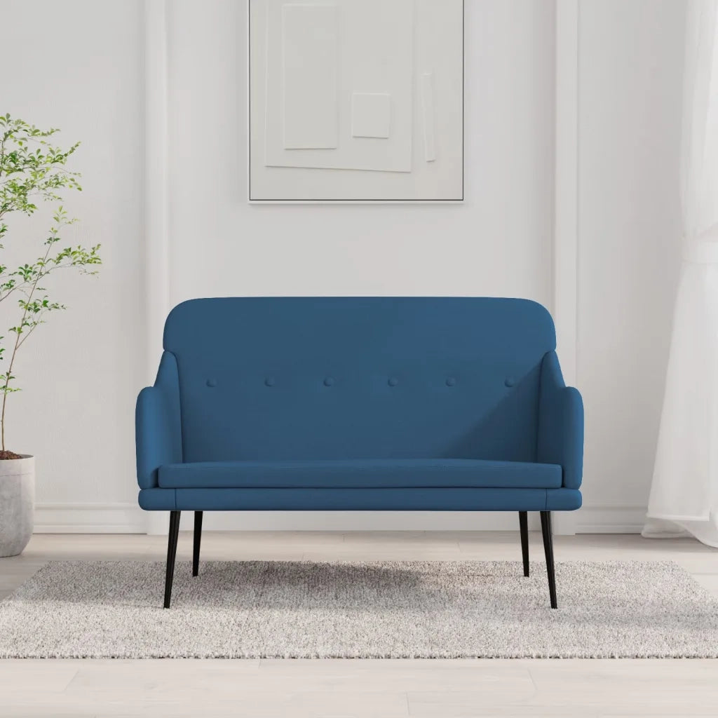 Panca Blu 110x76x80 cm in Tessuto 351490