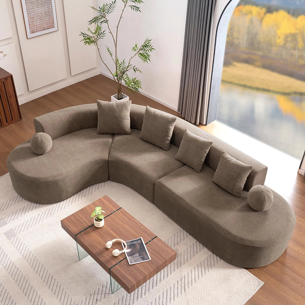 Divano a nuvola senza struttura - Xylo - 327 cm - Modello L, comodo, non assemblato