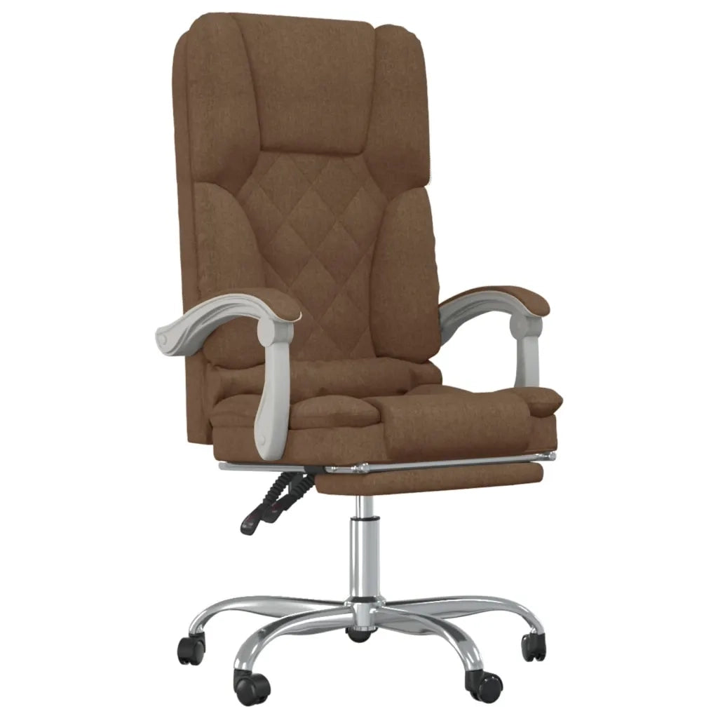 Sedia da Ufficio Massaggio Reclinabile Marrone in Tessuto cod mxl 35265