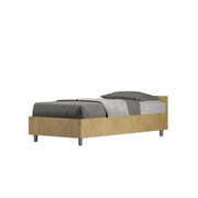 Letto singolo con rete 80x200 quercia Nuamo
