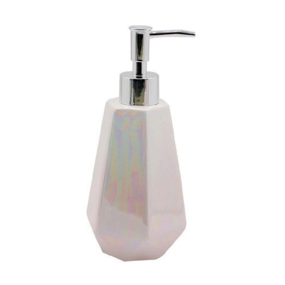 Trade Shop - Dispenser Sapone Liquido Esagonale Effetto Visivo Accessori Arredo Bagno 79939 -