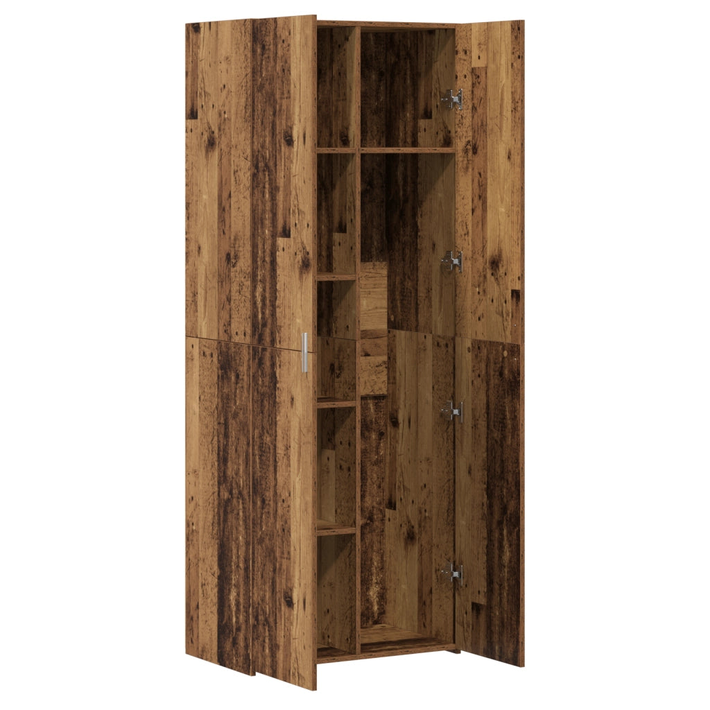 Highboard Legno invecchiato 70x42.5x185 cm Legno ingegnerizzato