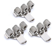 Pen holder 3 in 1 con 3 fori, pen holder con clip, doppia pen holder metallica con clip, ideale per casa, ufficio, medici e infermieri (argentato)