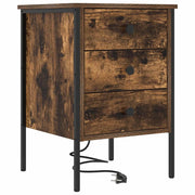 Comodino | Armadio da Notte | Mobiletto da notte Rovere fum¨¦ 42 x 41 x 61 cm Legno multistrato